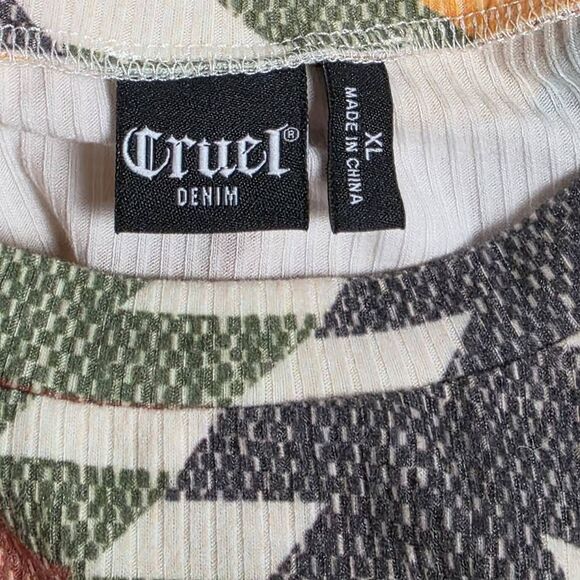 Cruel Denim Aztec Print Long Sleeve Top Size XL - Picture 5 of 7